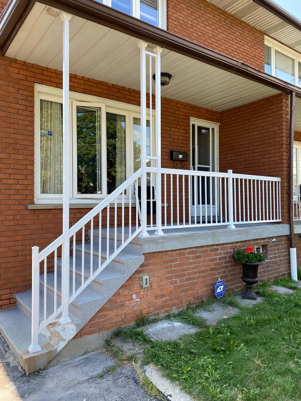 Aluminum railing for the veranda installation in from a company